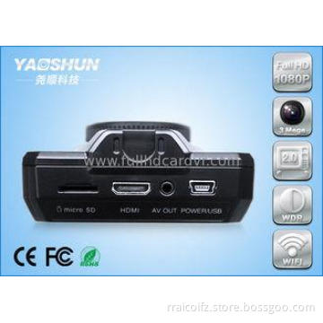 Loop Recording Night Vision 1080P Car DVR Cam With 2.0 Inch